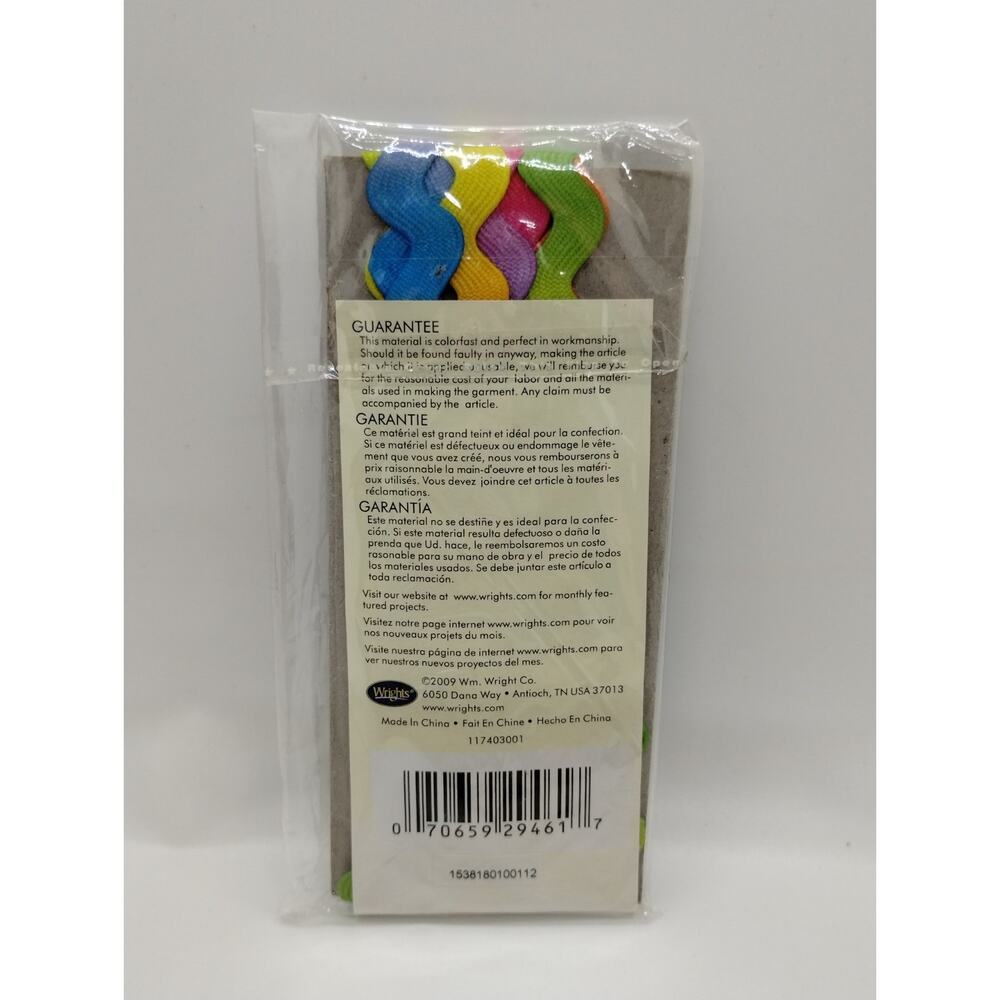 Wrights - Medium Rick Rack - Rainbow PC403 2.5 Yd - 1/2" wide - Picture 2 of 2